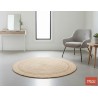 Alfombra Redonda de Yute Natural  Blanco 120 cm | MiSi