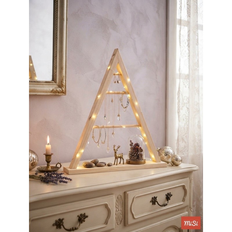 Árbol Joyero de Madera Natural para Colgar Joyas | MiSi