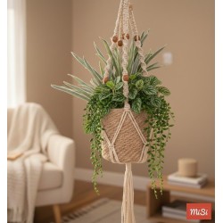 Macramé con bolas de Cerámica | Hecho a Mano