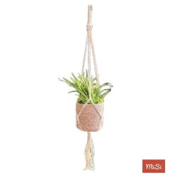 Macramé Blanco para Plantas | Hecho a Mano | MISI