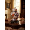 Tibor Cloisonne Decorativo con Peana de Madera | Gepertolandia