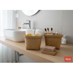 Set de 2 Cestas Artesanales de Palma - Multiusos y Decorativas | MiSi
