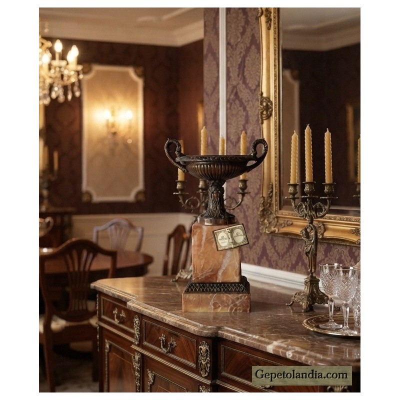 Copa de Mármol y Bronce Urregui | Decoración Clásica e Imperial | Gepertolandia
